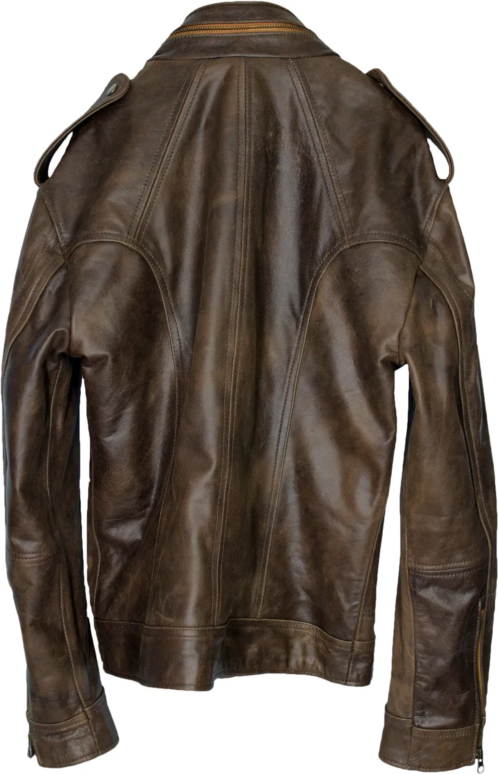 2018 Leather Jacket Distressed Brown