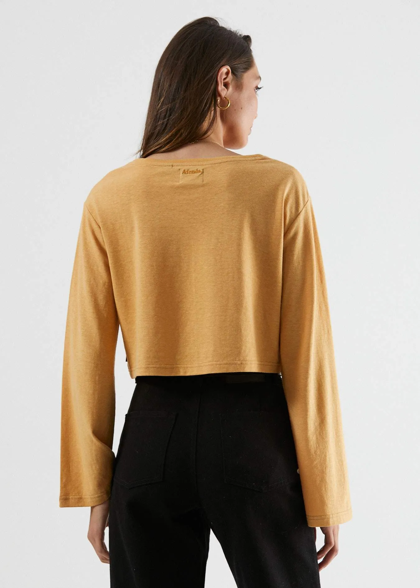 Afends Womens Janie - Hemp Long Sleeve Top - Oak