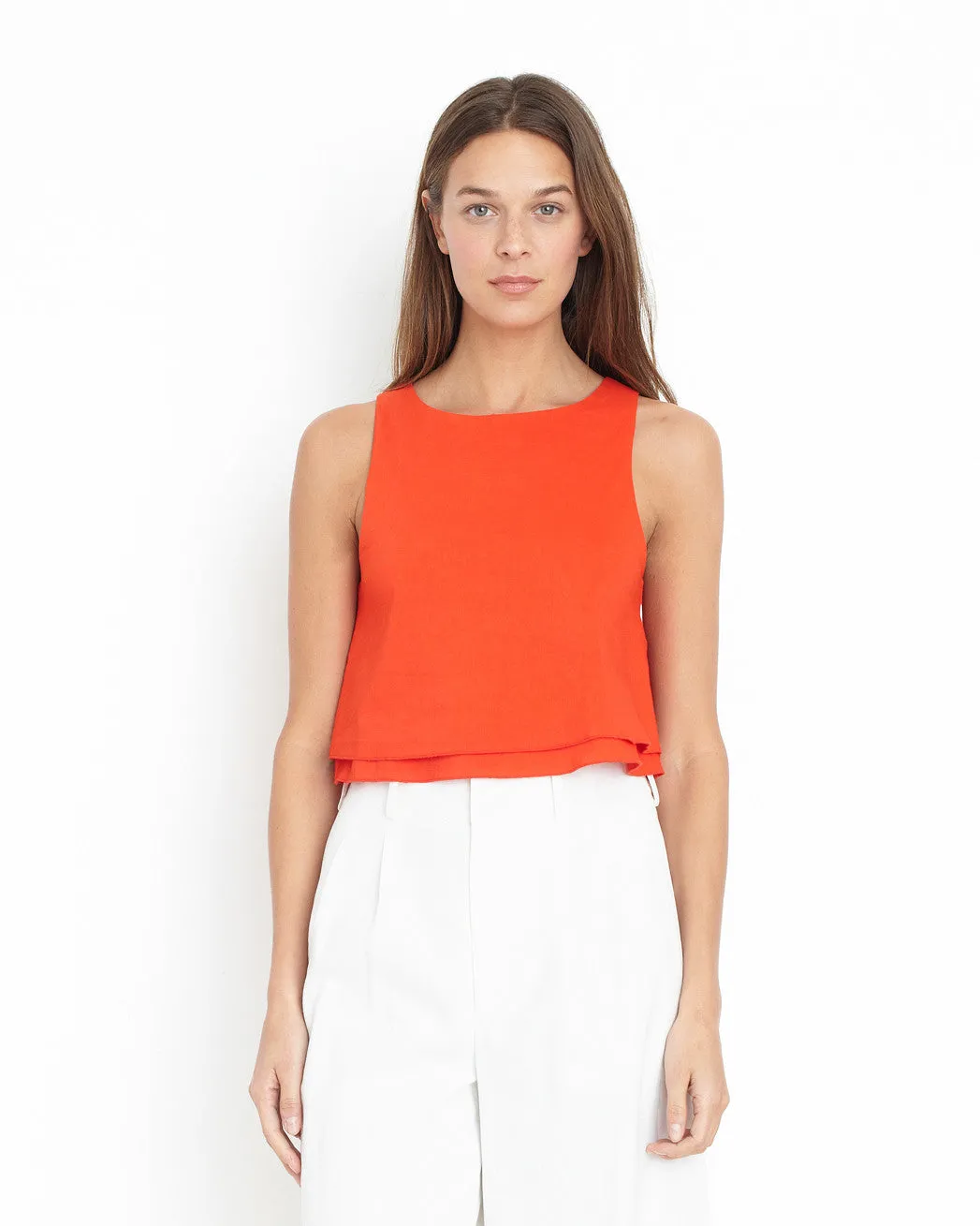 Apiece Apart Agnes Bi-Level Top | Red - FINAL SALE