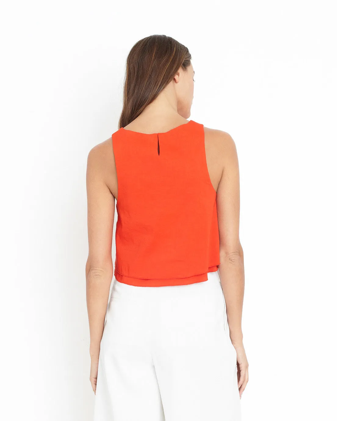 Apiece Apart Agnes Bi-Level Top | Red - FINAL SALE