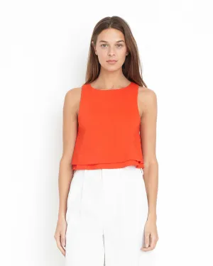 Apiece Apart Agnes Bi-Level Top | Red - FINAL SALE