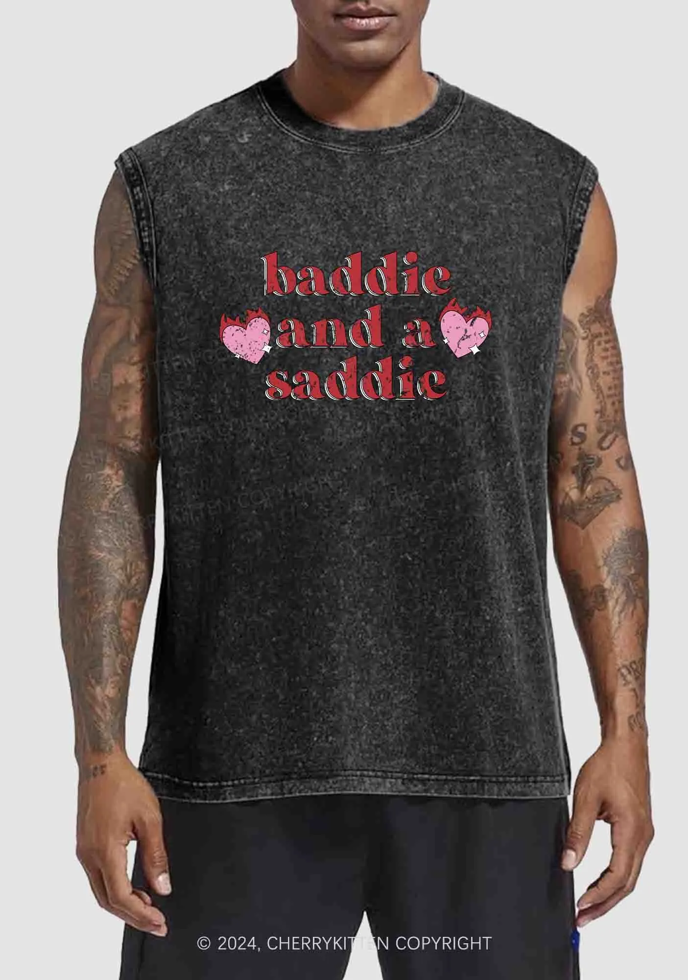 Baddie And A Saddie Y2K Washed Tank Cherrykitten