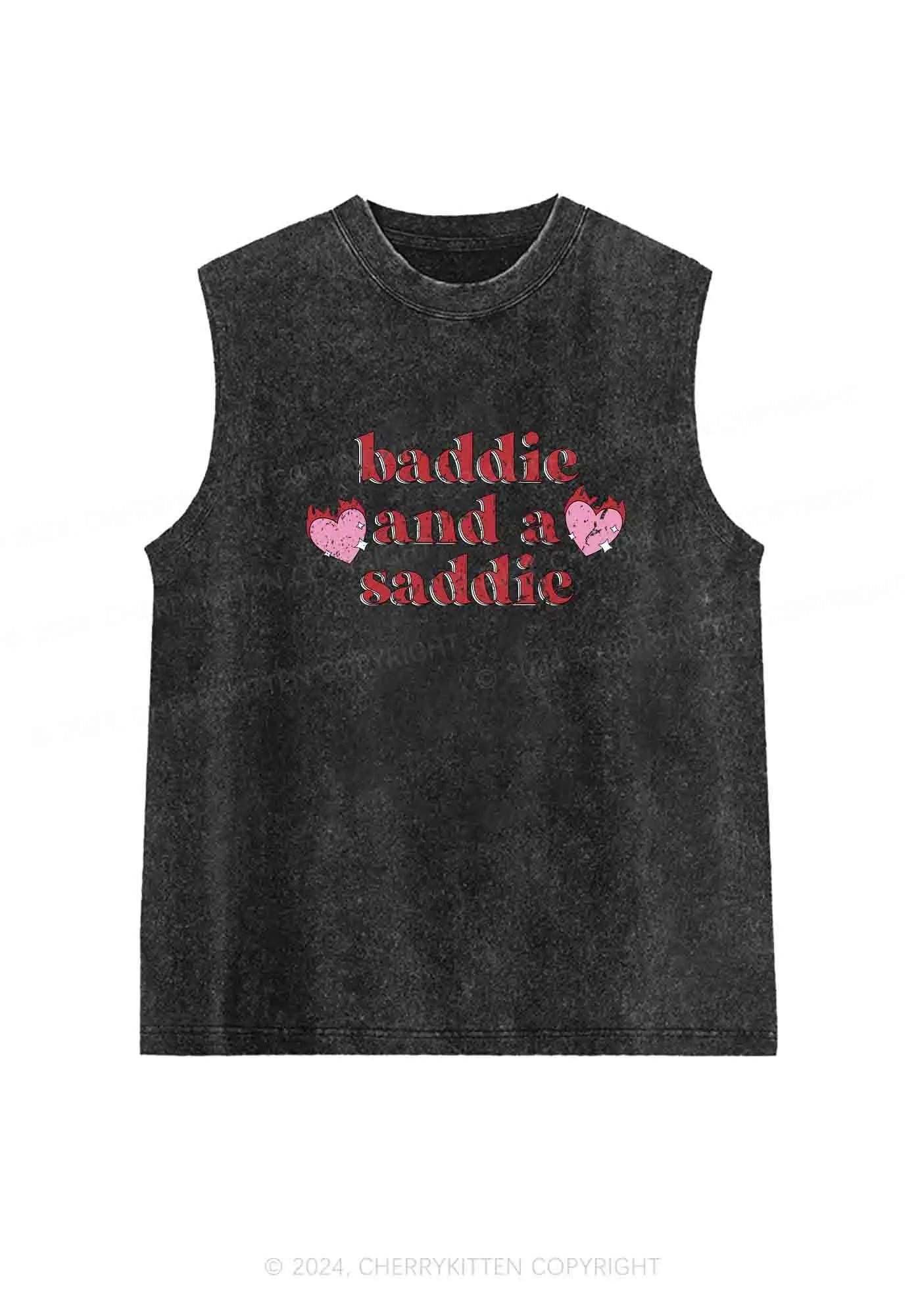 Baddie And A Saddie Y2K Washed Tank Cherrykitten