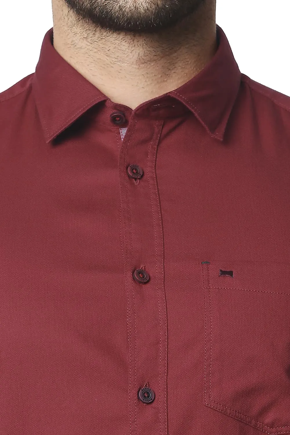 Basics Slim Fit Herringbone Shirt