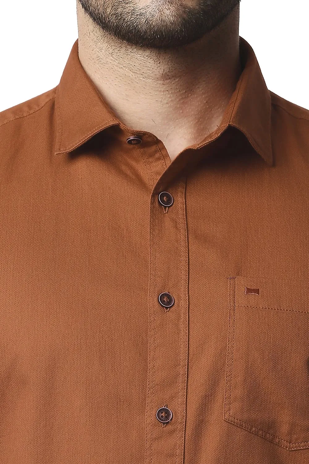 Basics Slim Fit Herringbone Shirt