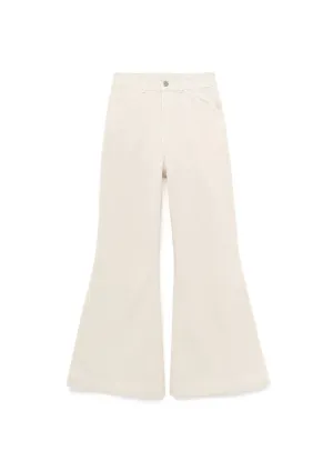 BEIGE FLARED JEANS