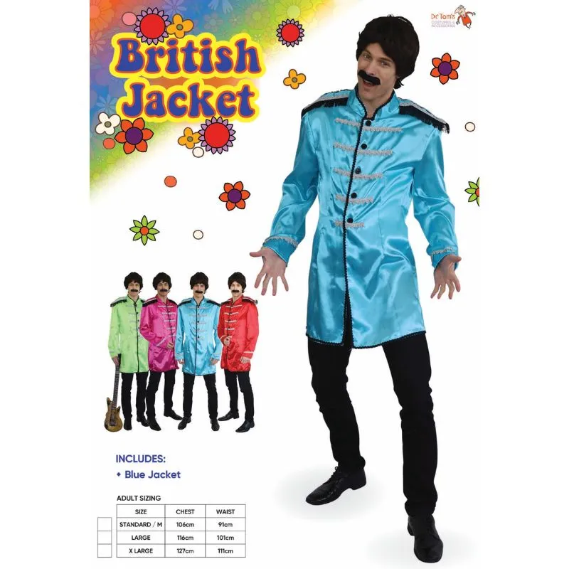 British Jacket  Blue Mens Costume