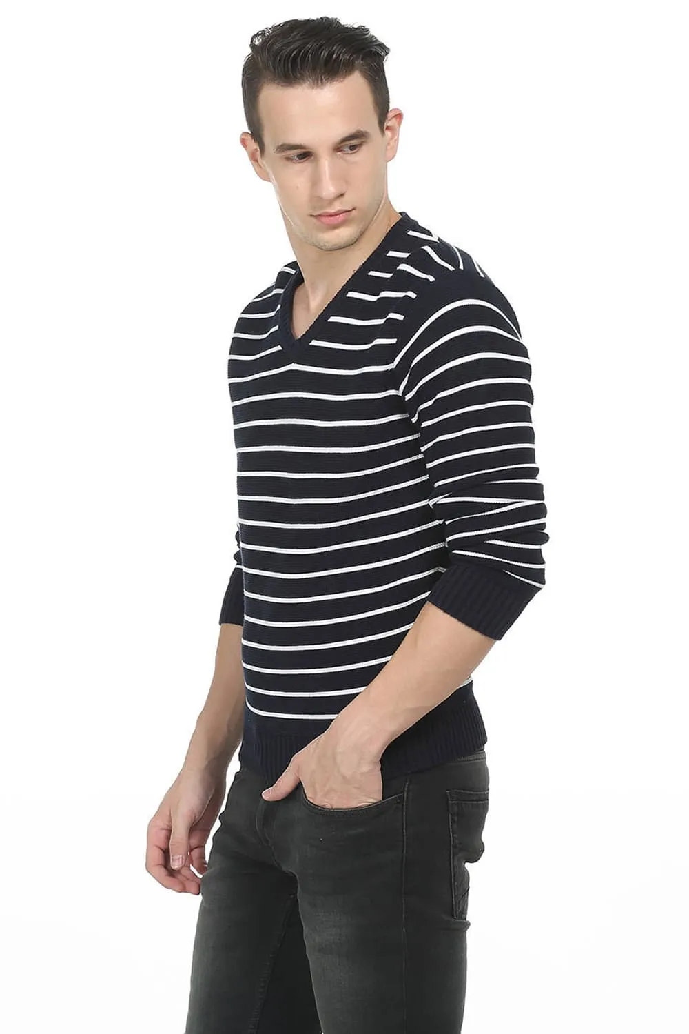 Comfort Fit Mens V Neck Sweater