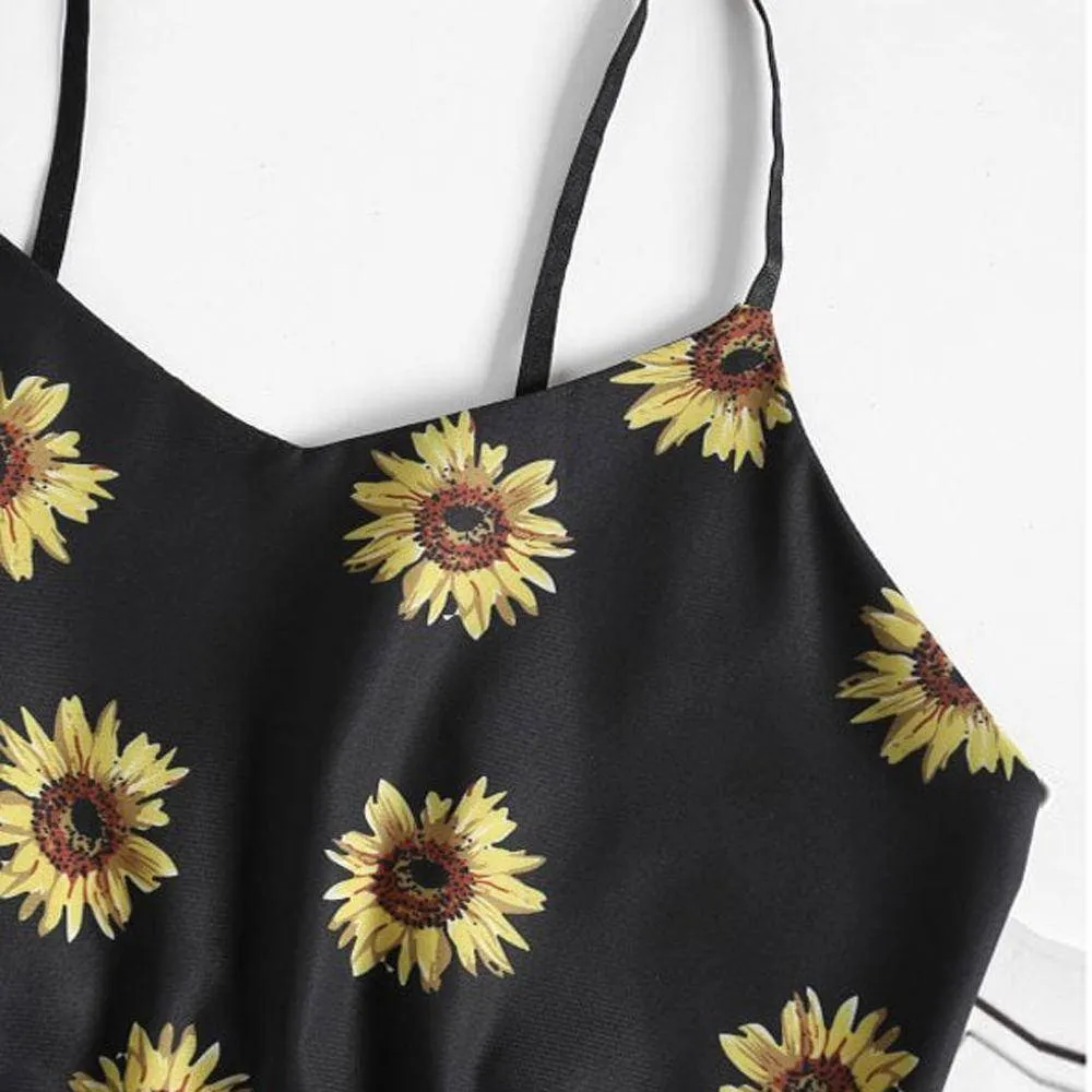 Elena Sunflower Print Cami Top