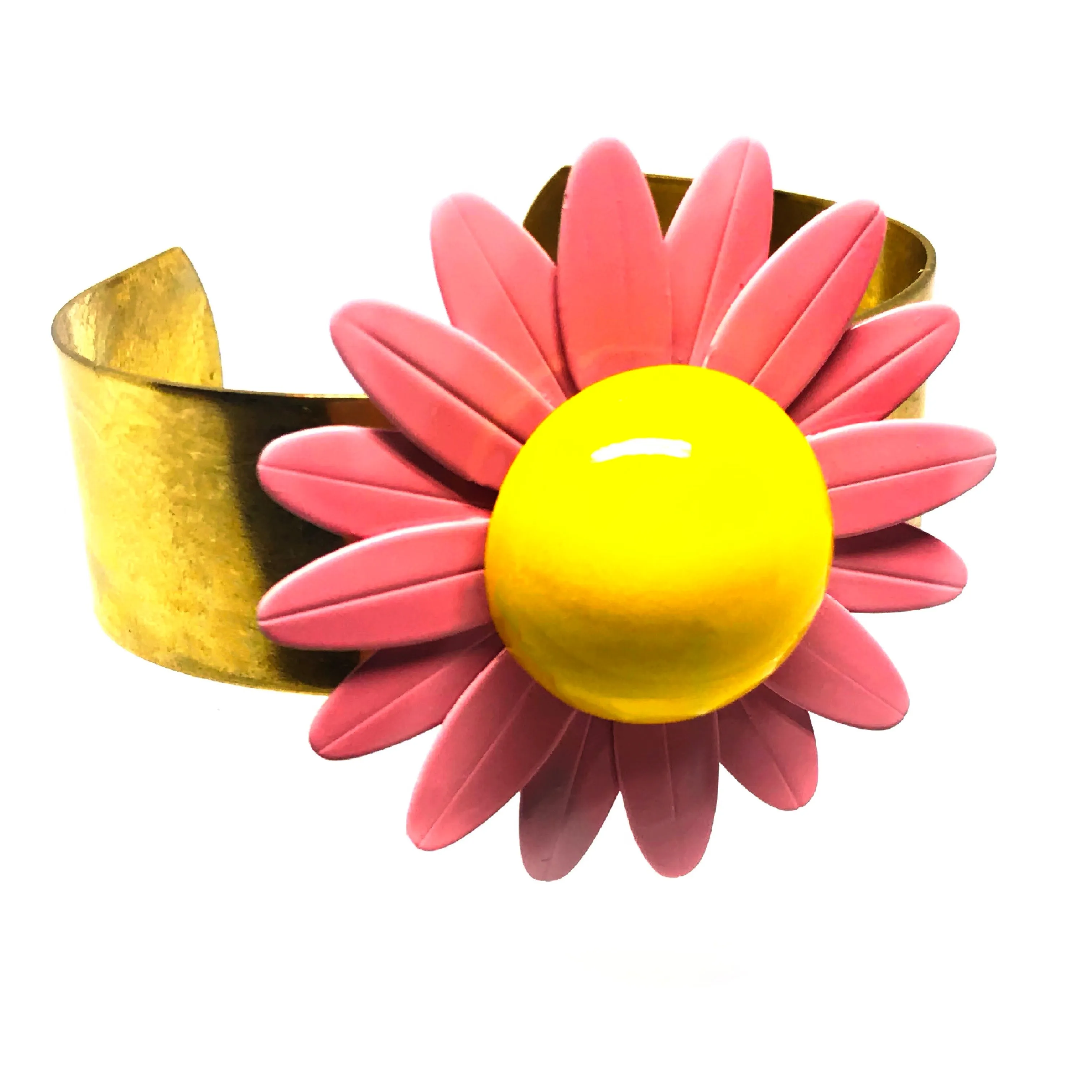 Enamelled Flower Cuff