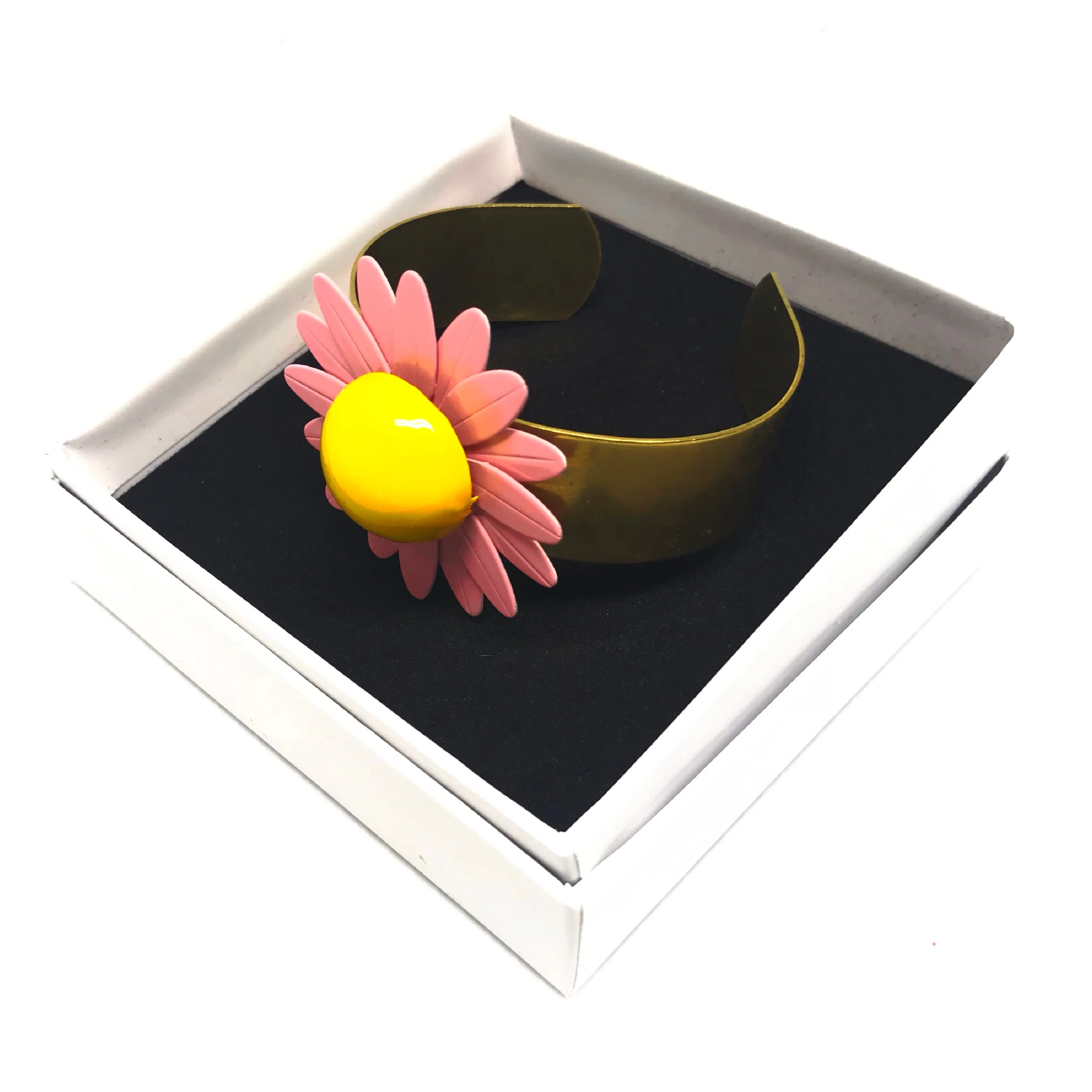 Enamelled Flower Cuff