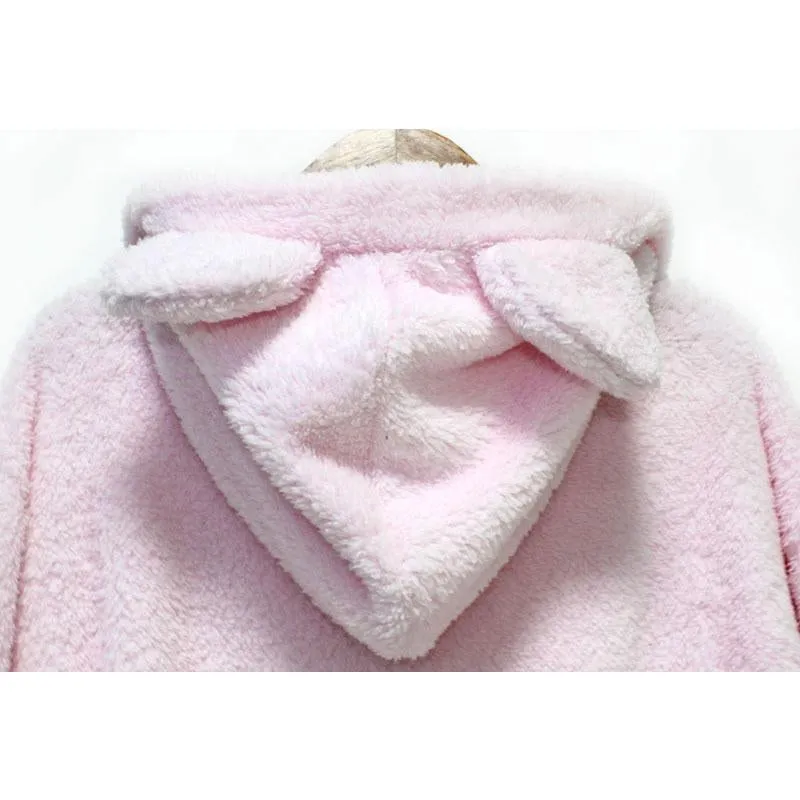 Fluffy Cute Bear Warm Hooded Jacket