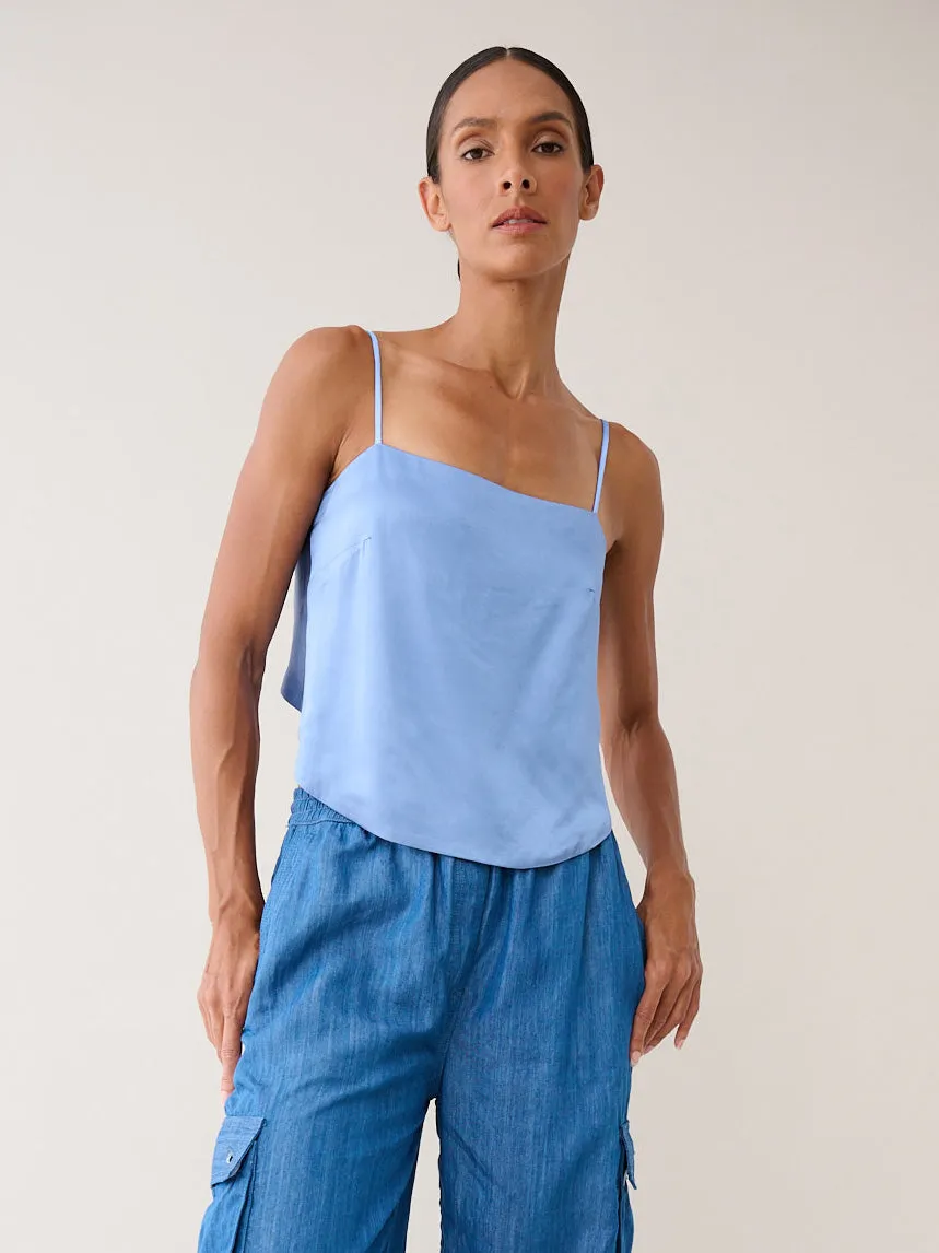 Georgia Top in Vintage Satin - Periwinkle