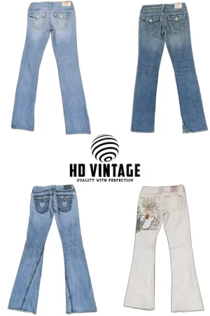 HD191 Ladies Y2K True Religion Flared Jeans - 15 pcs