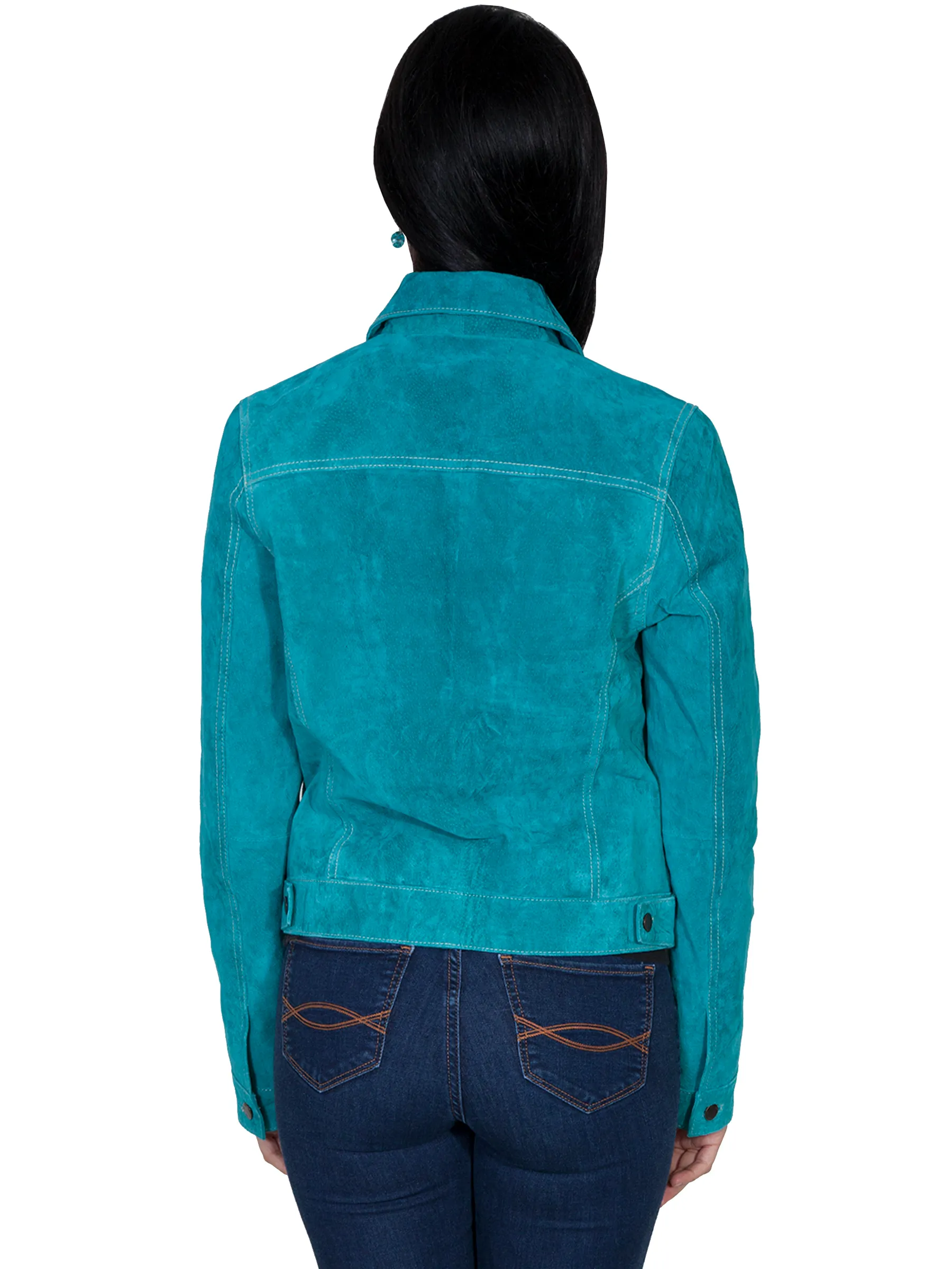 Jacket, Western Suede Leather Jean Jacket - Style L107