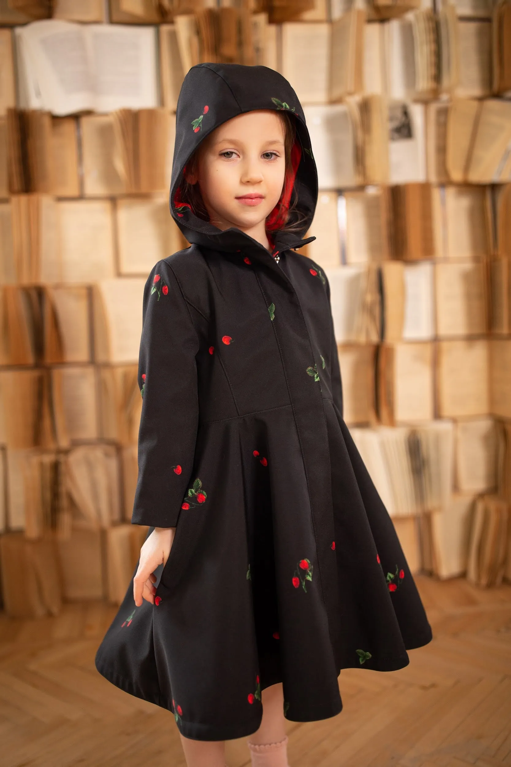 Kids' Wild Strawberry Raincoat Red