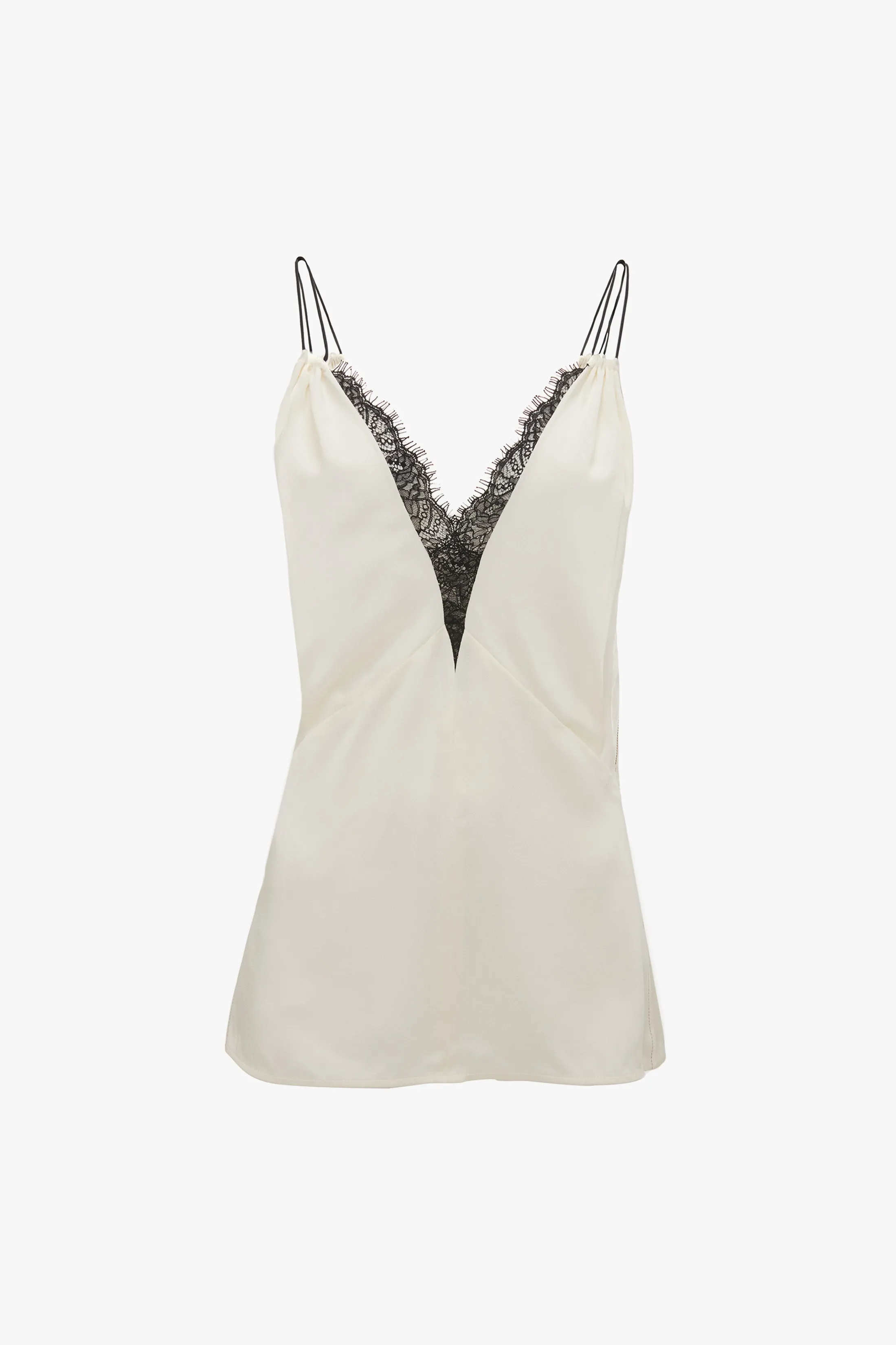 Lace Detail Cami Top In Harvest Ivory