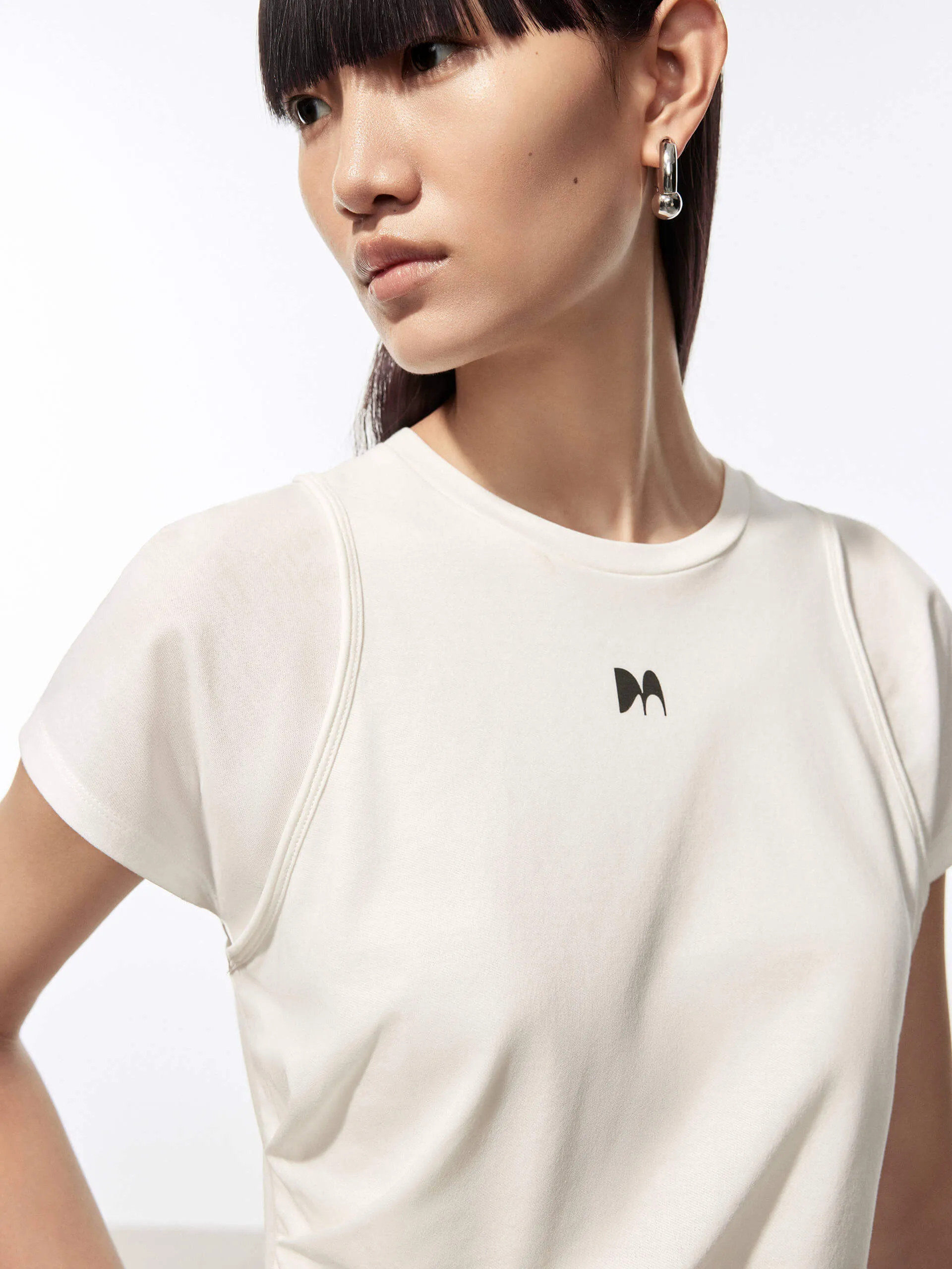 Layered Detail Cotton T-shirt