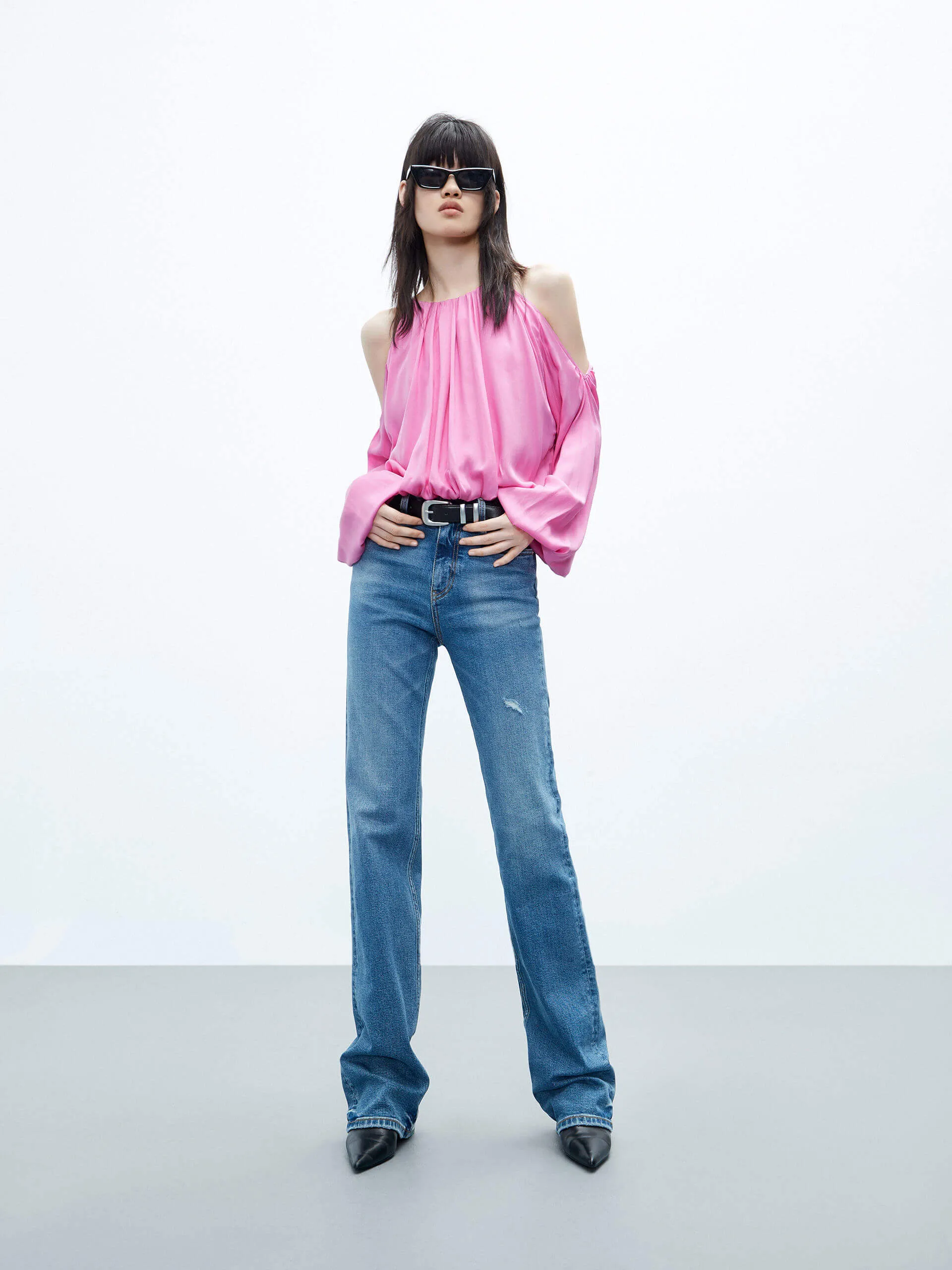 Long Length Flared Jeans