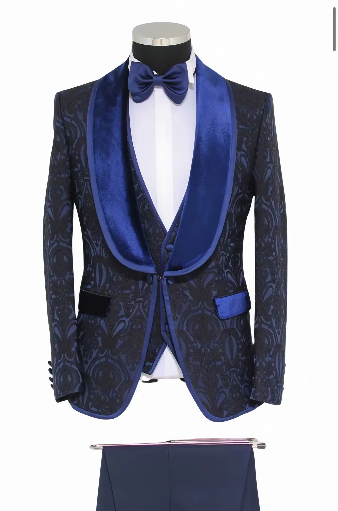 Mens Navy Tuxedo Jacket