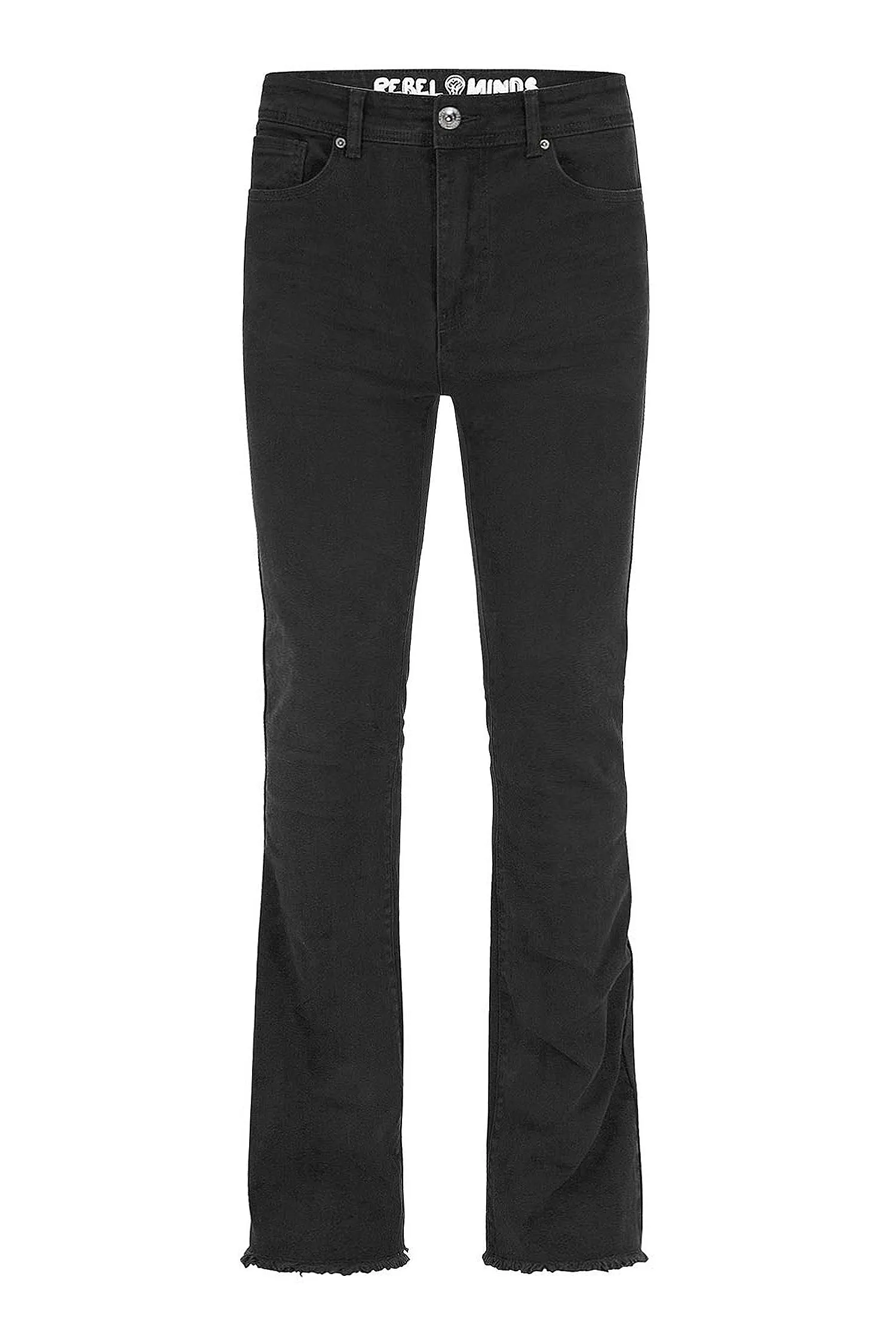 Men's Solid Twill Stacked Flared Jeans