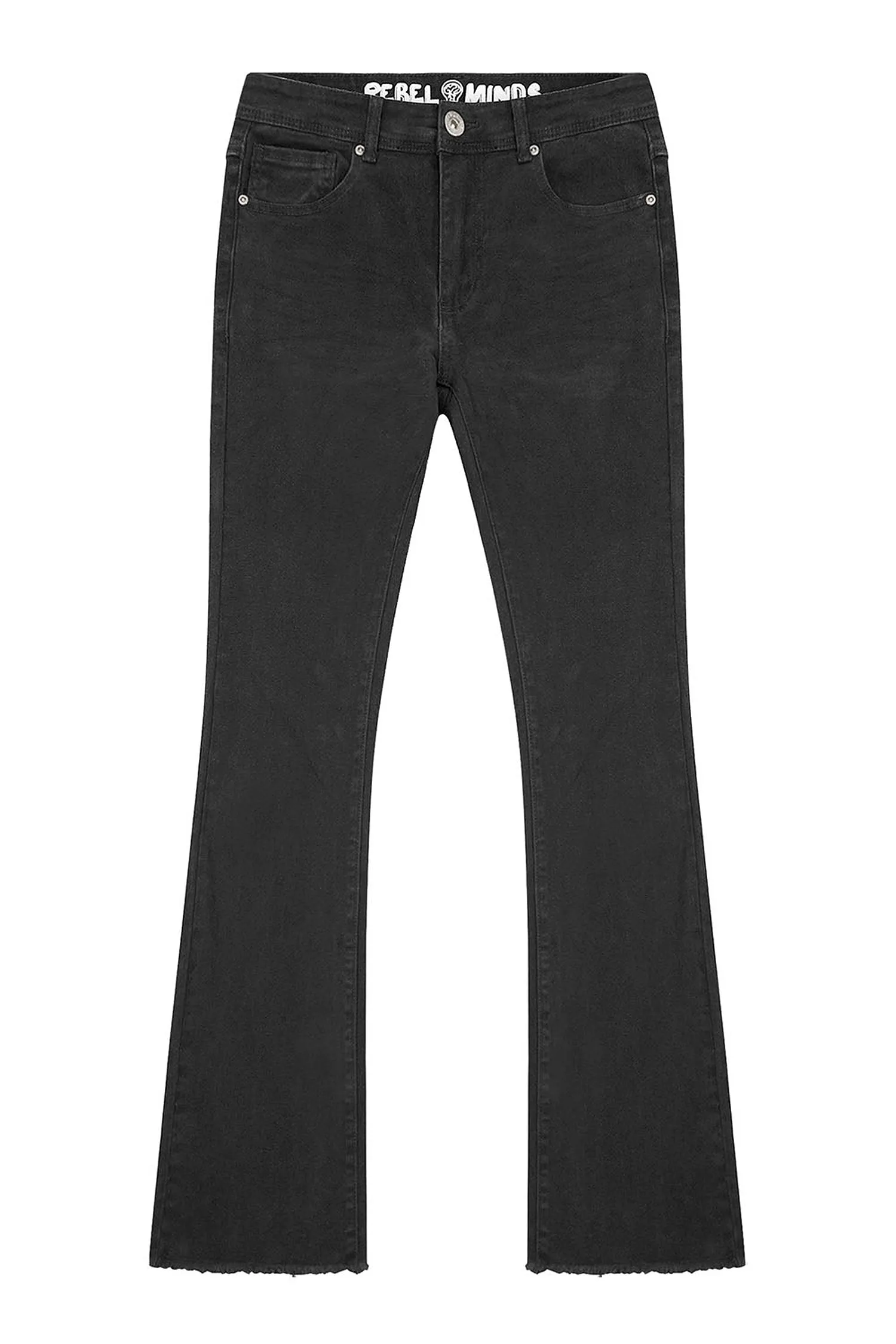 Men's Solid Twill Stacked Flared Jeans