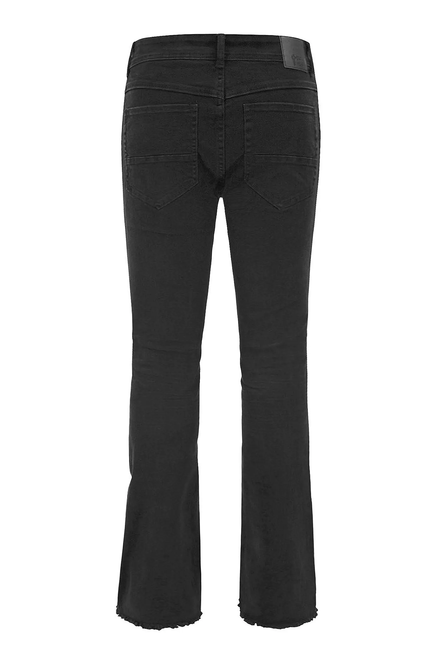 Men's Solid Twill Stacked Flared Jeans