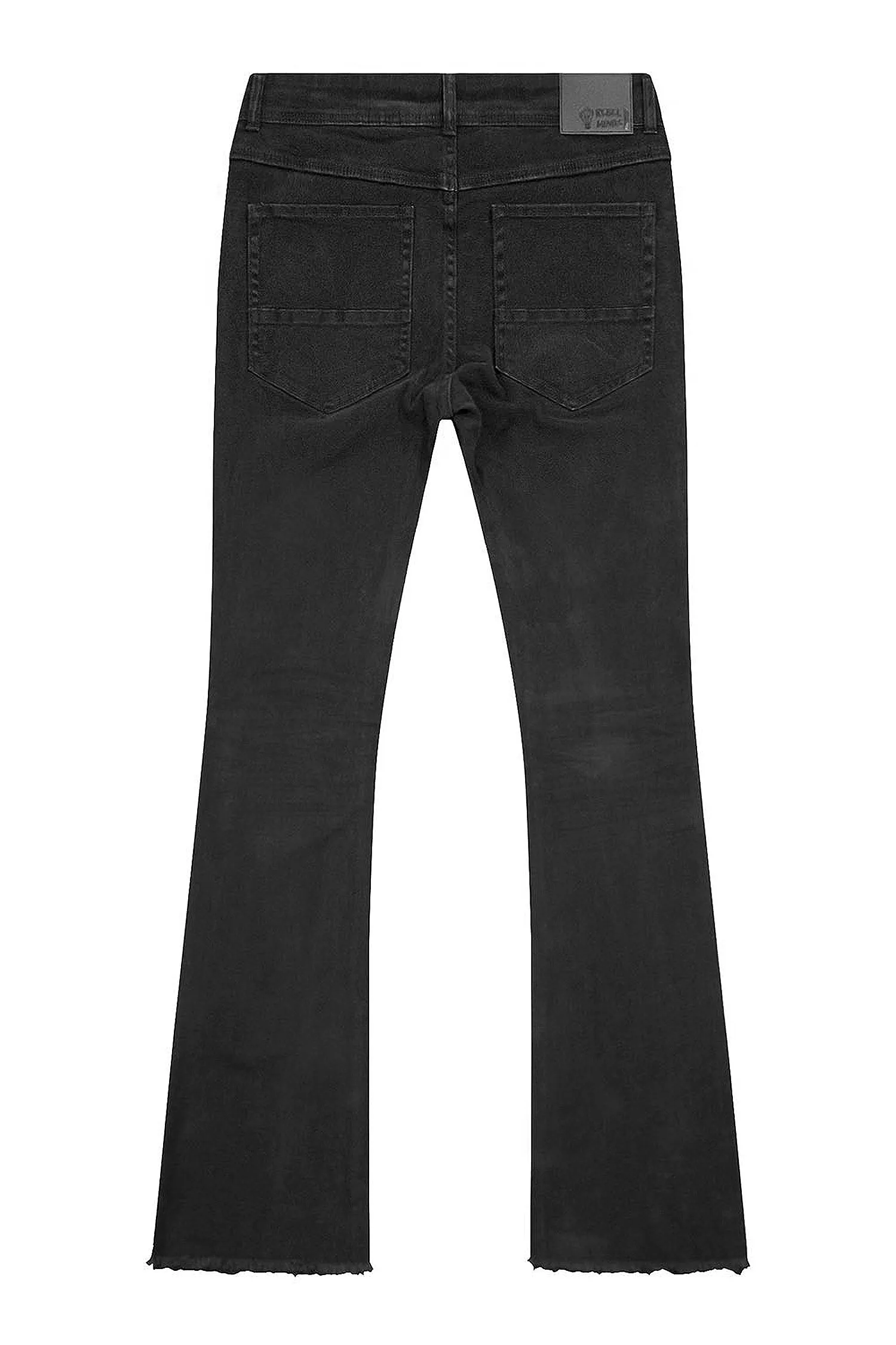 Men's Solid Twill Stacked Flared Jeans