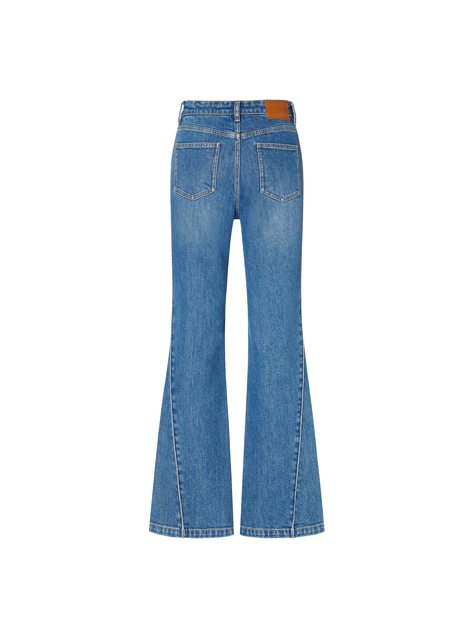 Mid Waist Flared Jeans