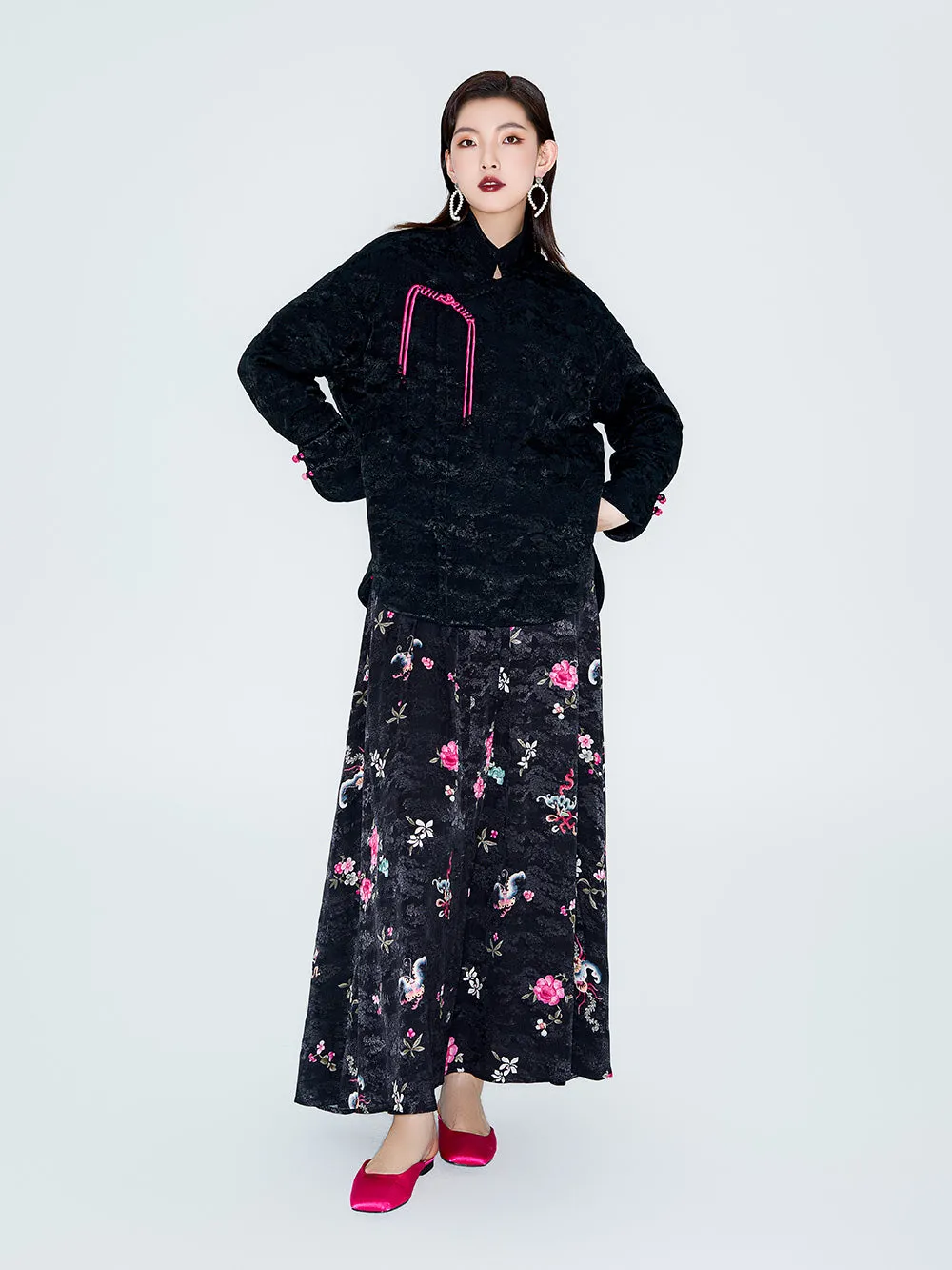 MUKZIN Linglong M-shaped Quilted Cotton Coat