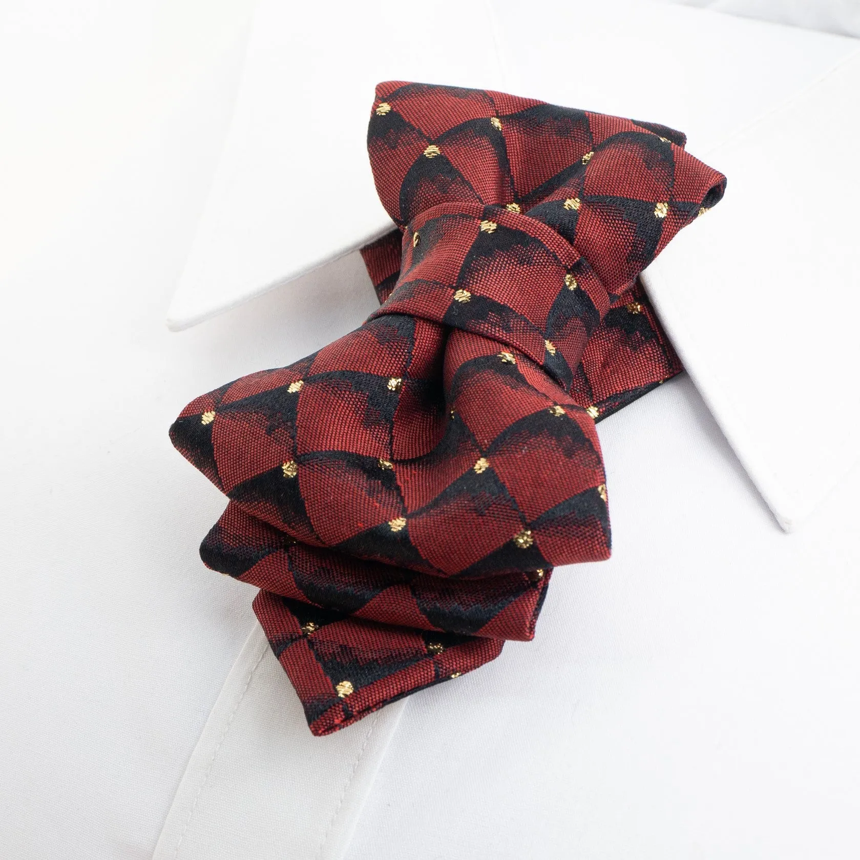 Necktie for women "BORDO DIAMOND FOR LADIES"