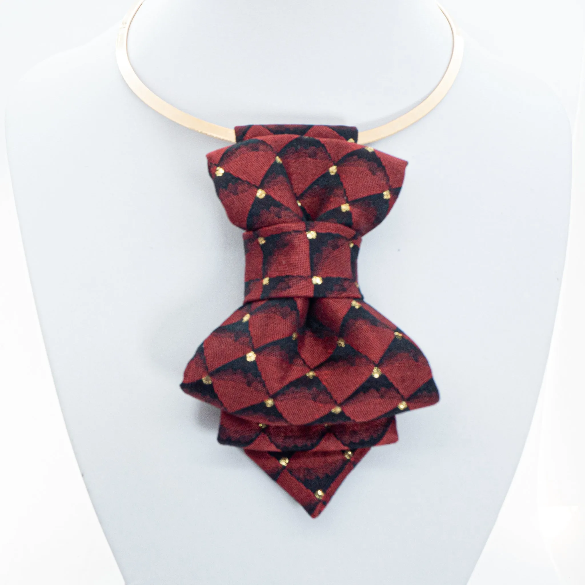 Necktie for women "BORDO DIAMOND FOR LADIES"