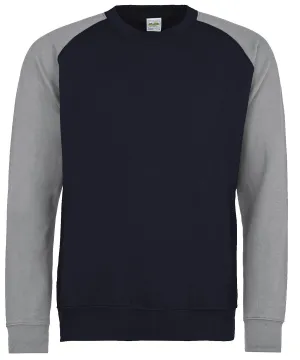 Oxford Navy/Heather Grey - Baseball sweatshirt