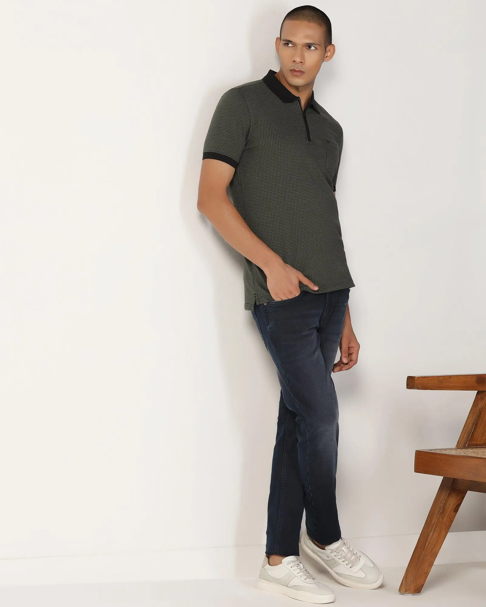 Polo Thyme Green Structure T-Shirt - Keiji