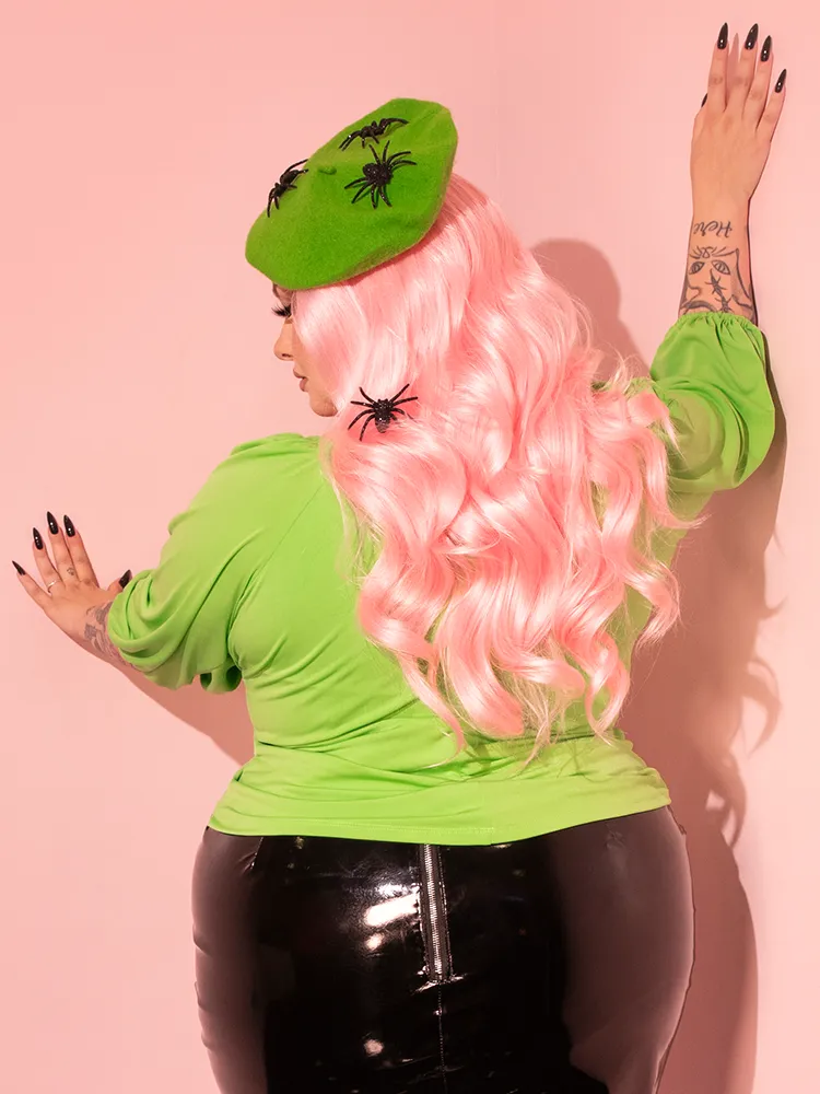 PRE-ORDER - Vacation Blouse in Slime Green - Vixen by Micheline Pitt