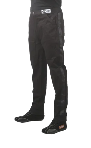 RaceQuip Single Layer Fire Suit Pants - Black - Medium Tall - 112004