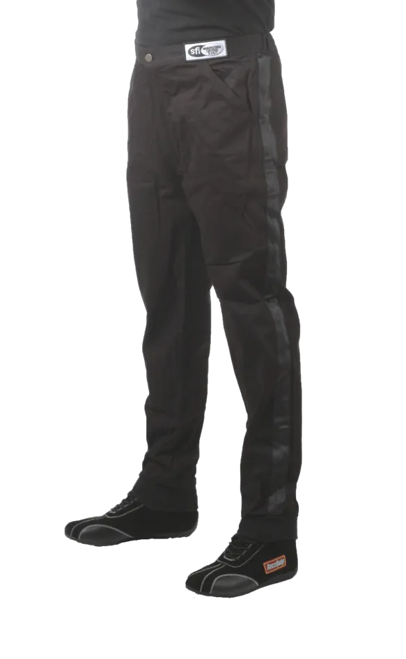 RaceQuip Single Layer Fire Suit Pants - Black - Medium Tall - 112004