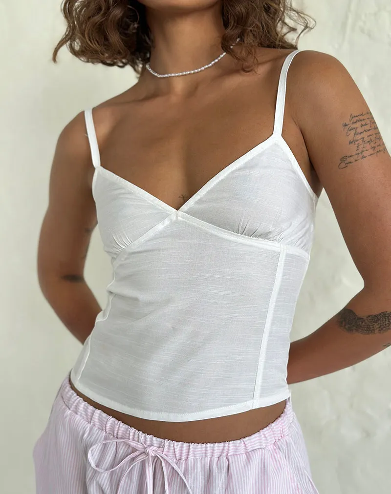 Rey Cami Top in Ivory