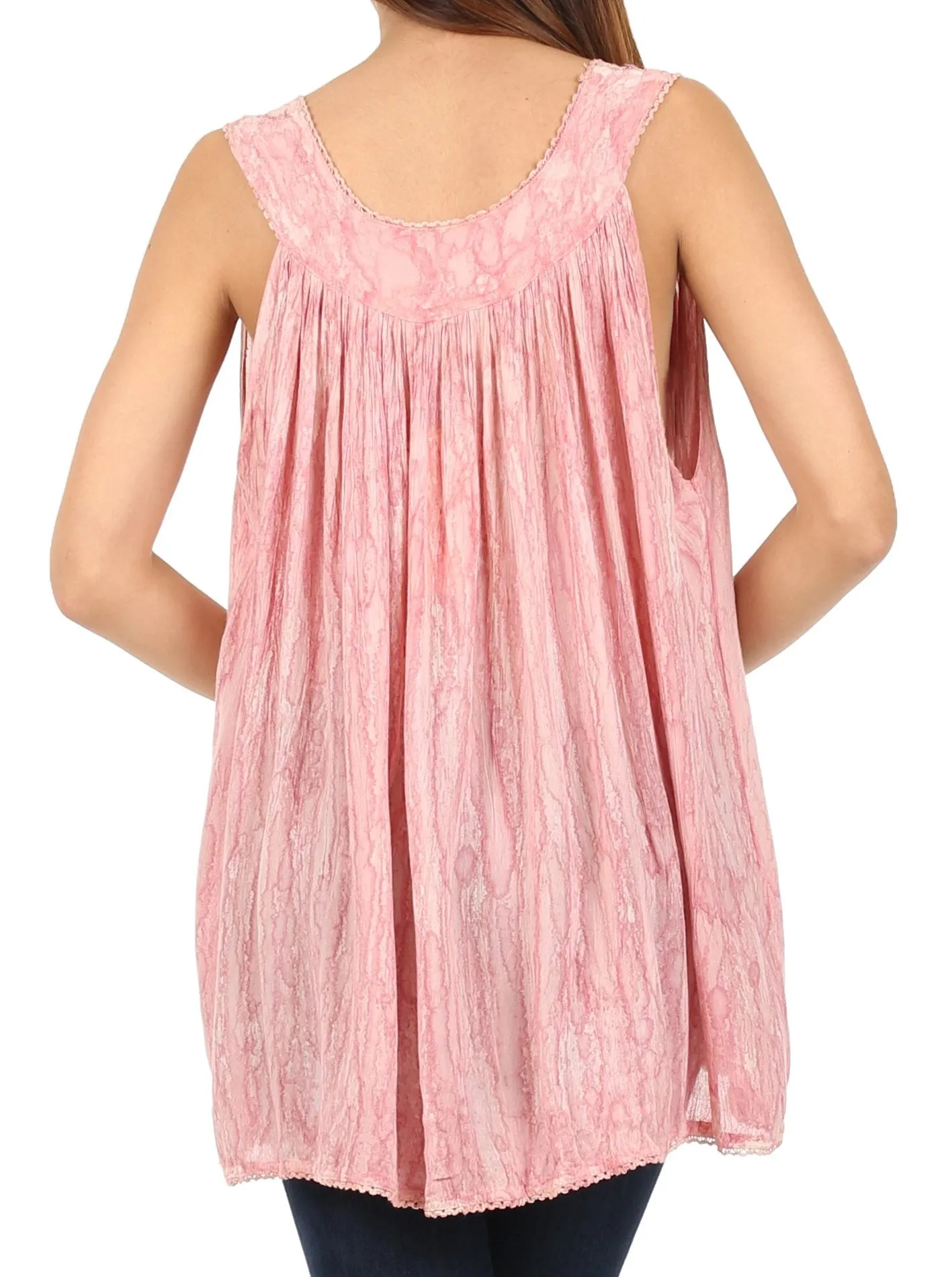 Sakkas Boho Love Sleeveless Blouse