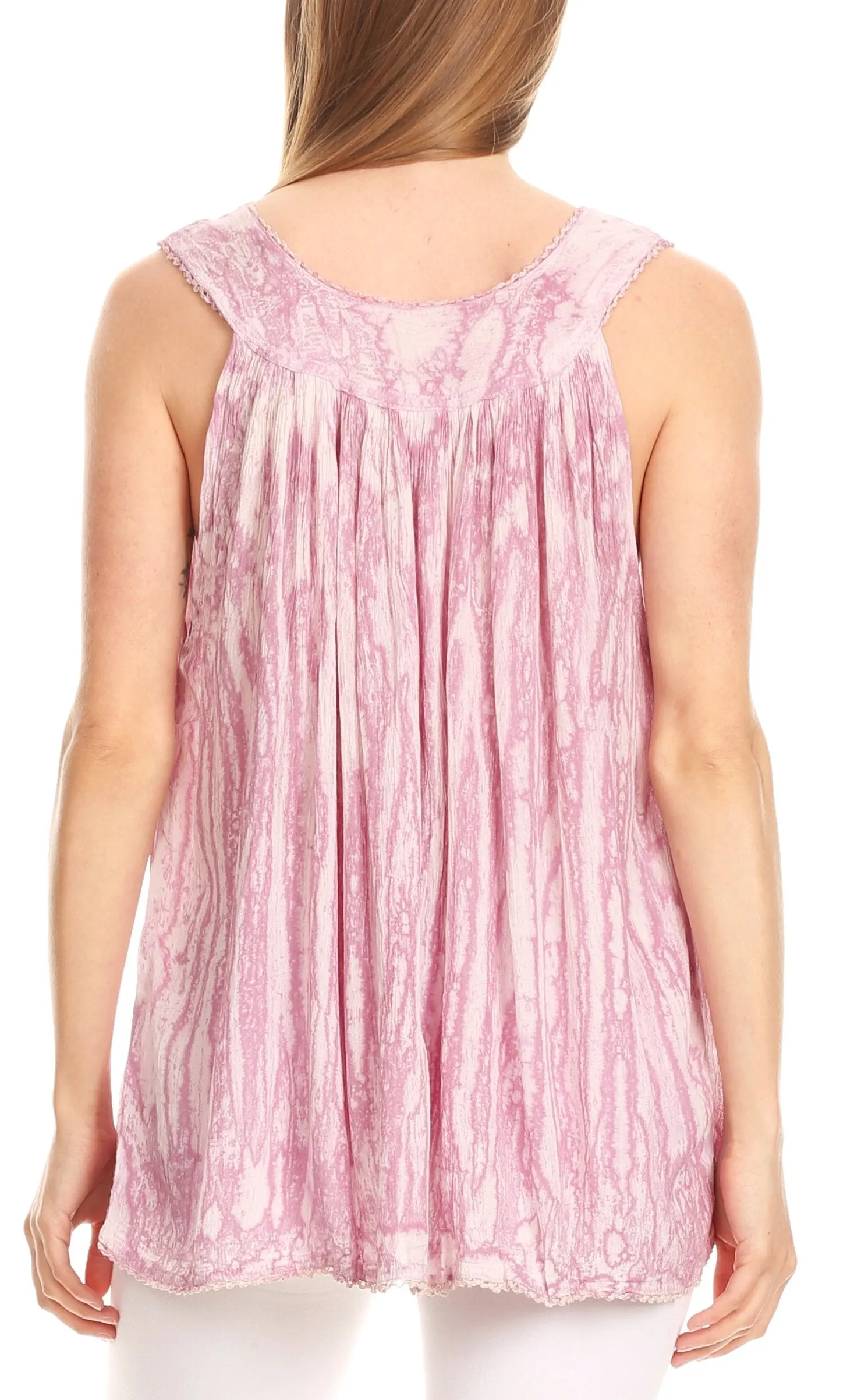 Sakkas Boho Love Sleeveless Blouse