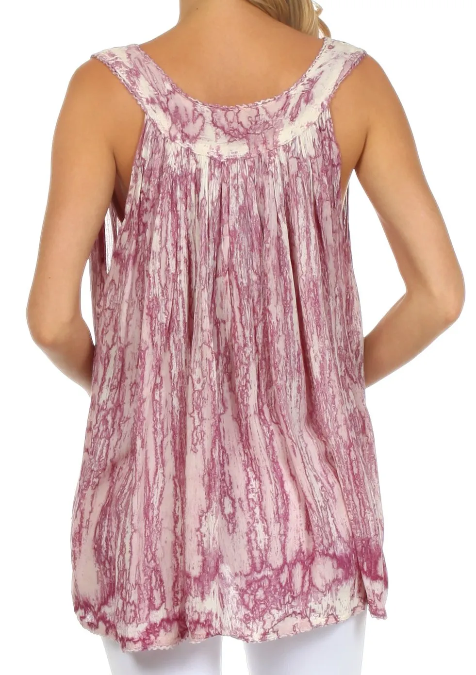 Sakkas Boho Love Sleeveless Blouse