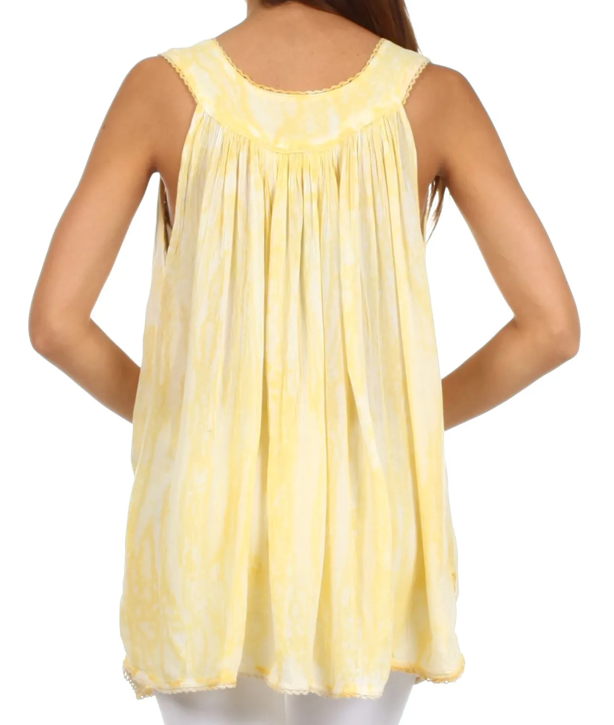 Sakkas Boho Love Sleeveless Blouse