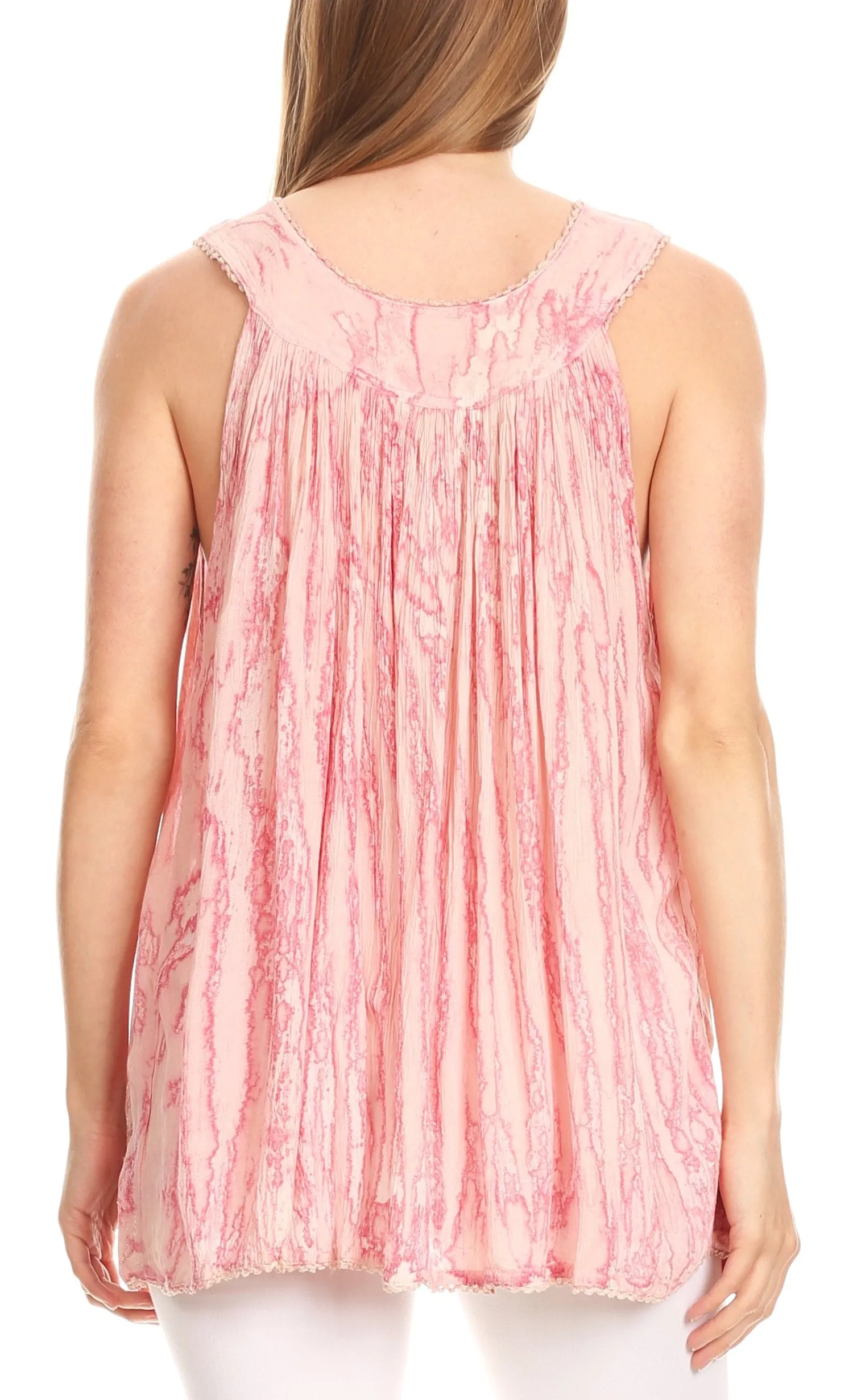 Sakkas Boho Love Sleeveless Blouse