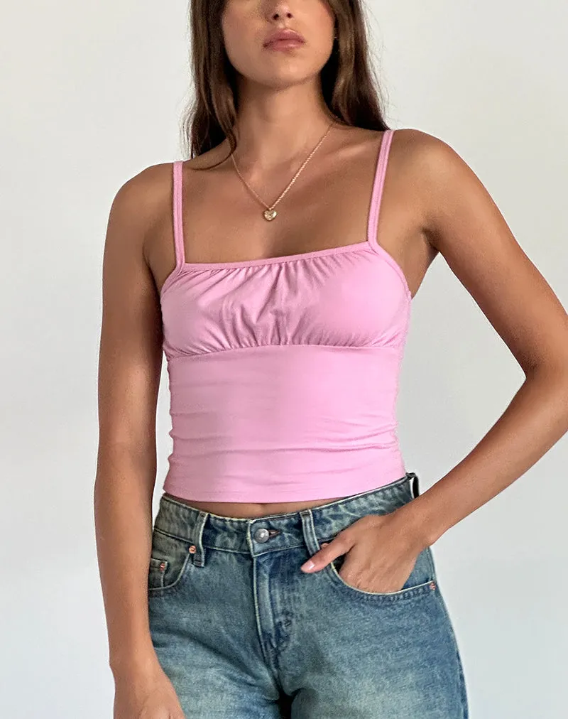 Sasya Cami Top in Flamingo Pink