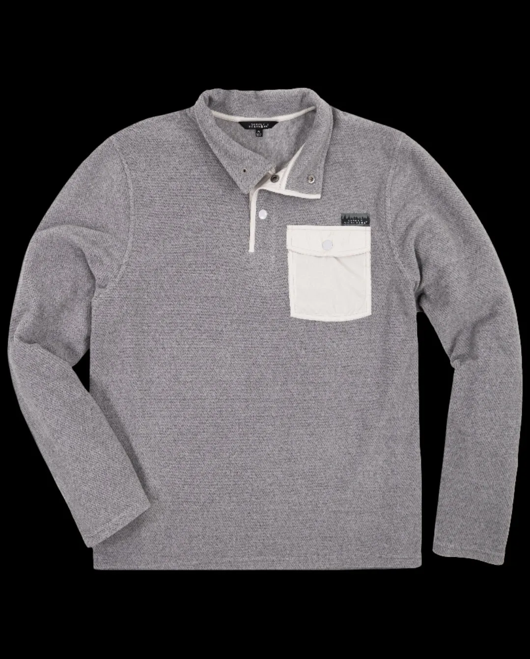 Simply southern Mens gray snap pullover