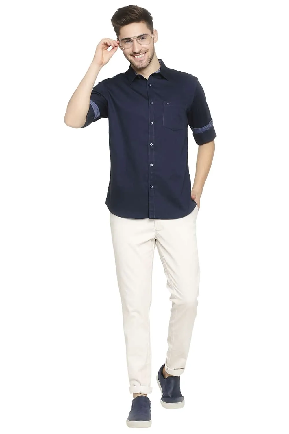 Slim Fit Broken Twill Slub Shirt