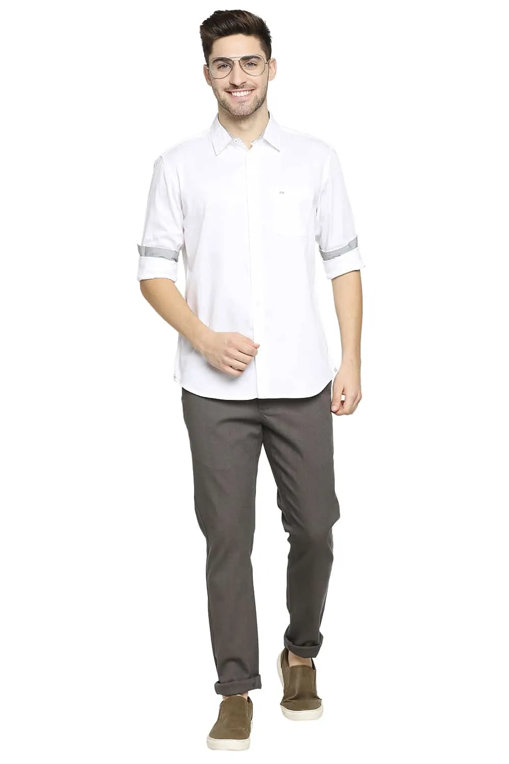 Slim Fit Broken Twill Slub Shirt