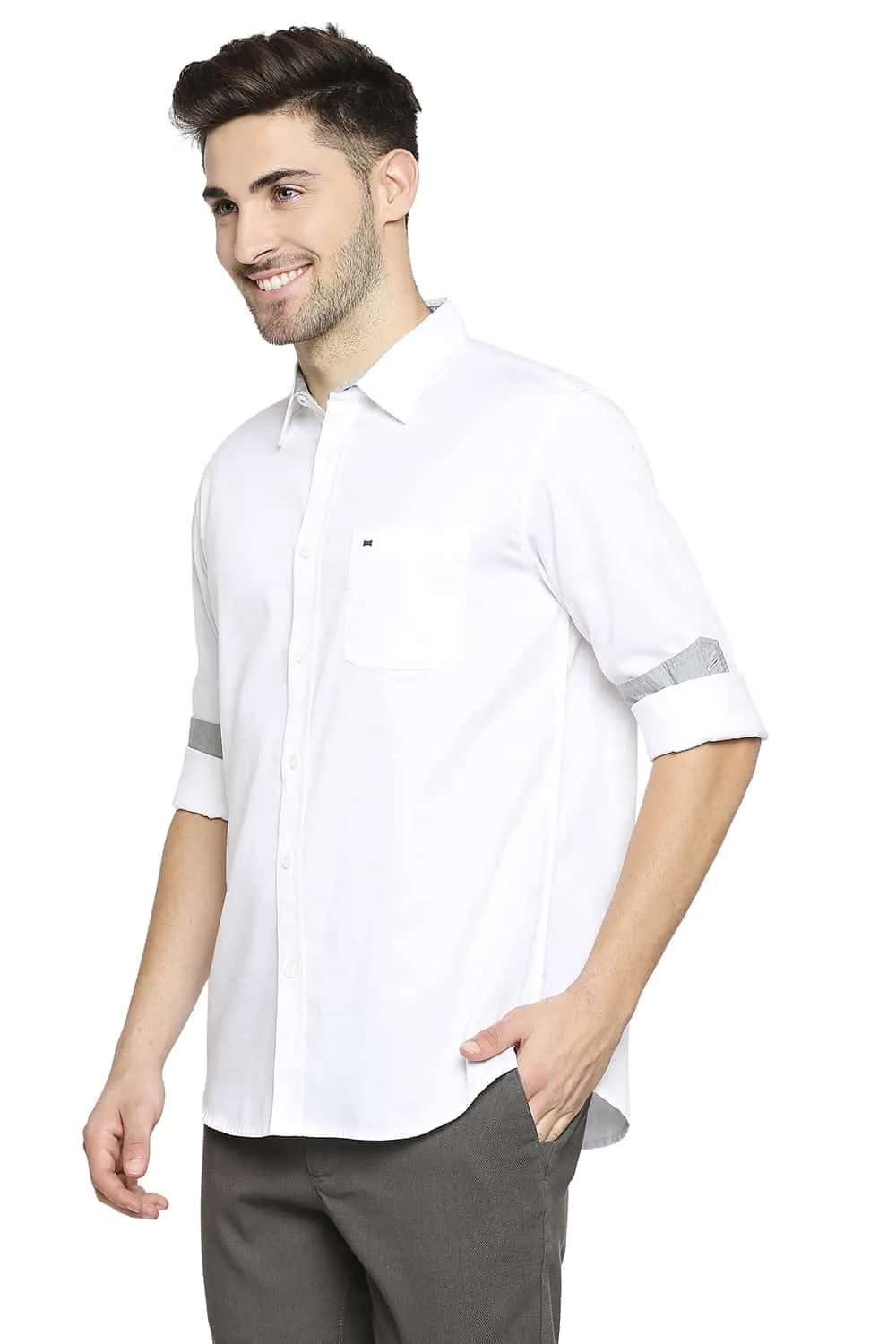 Slim Fit Broken Twill Slub Shirt