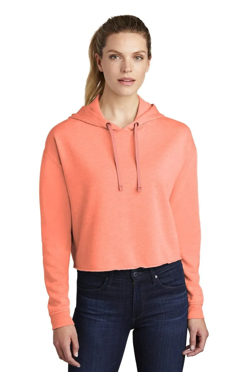 Sport-Tek LST298: Ladies PosiCharge Tri-Blend Wicking Fleece Crop Hooded Pullover