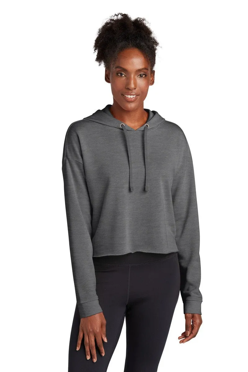 Sport-Tek LST298: Ladies PosiCharge Tri-Blend Wicking Fleece Crop Hooded Pullover